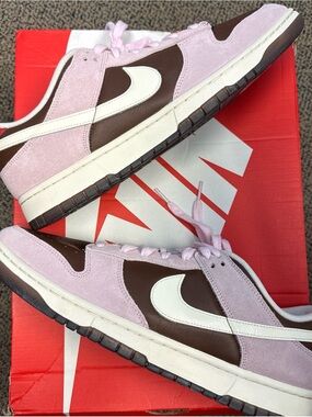 Nike Dunk Low Neapolitan Sneakers in Pink, Brown, and Cream